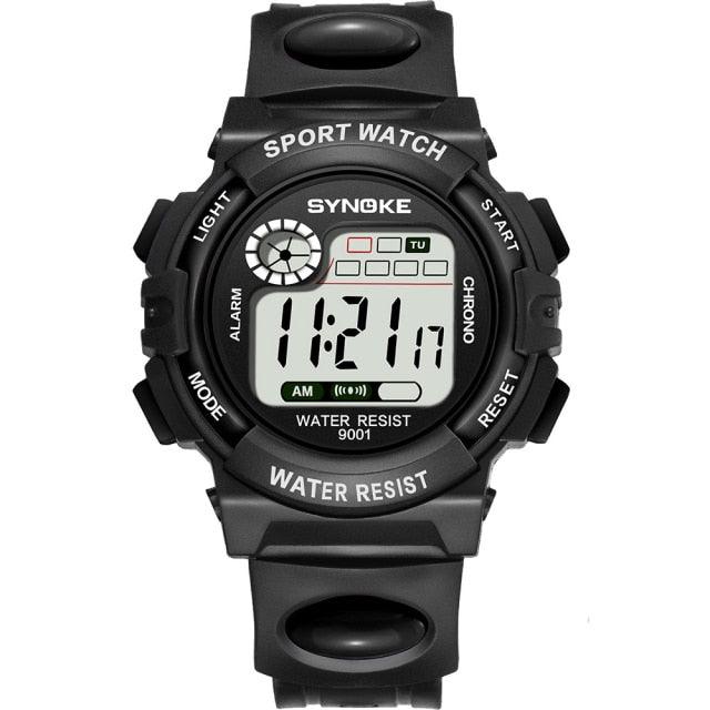 New Girls Boys Watch Waterproof 50M Electronic Watches Luminous Dial Fashion Sports Waterproof Casual Electronic Analog Quartz 7 Colorful Led Watches With Alarm Stopwatch Silicone Band Luminous Wristatches Stevvex