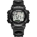 New Girls Boys Watch Waterproof 50M Electronic Watches Luminous Dial Fashion Sports Waterproof Casual Electronic Analog Quartz 7 Colorful Led Watches With Alarm Stopwatch Silicone Band Luminous Wristatches Stevvex