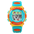 New Girls Boys Watch Waterproof 50M Electronic Watches Luminous Dial Fashion Sports Waterproof Casual Electronic Analog Quartz 7 Colorful Led Watches With Alarm Stopwatch Silicone Band Luminous Wristatches Stevvex