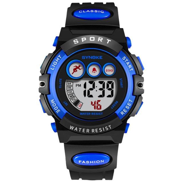New Girls Boys Watch Waterproof 50M Electronic Watches Luminous Dial Fashion Sports Waterproof Casual Electronic Analog Quartz 7 Colorful Led Watches With Alarm Stopwatch Silicone Band Luminous Wristatches Stevvex