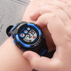 New Girls Boys Watch Waterproof 50M Electronic Watches Luminous Dial Fashion Sports Waterproof Casual Electronic Analog Quartz 7 Colorful Led Watches With Alarm Stopwatch Silicone Band Luminous Wristatches Stevvex
