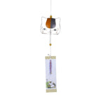 New Glass Cat Pattern Wind Chime Bell Home Garden Hanging Decor DIY Gift Glass Wind Chime Birthday Valentine's Day Gift Home Spa Kitchen Office Decor