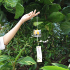 New Glass Cat Pattern Wind Chime Bell Home Garden Hanging Decor DIY Gift Glass Wind Chime Birthday Valentine's Day Gift Home Spa Kitchen Office Decor