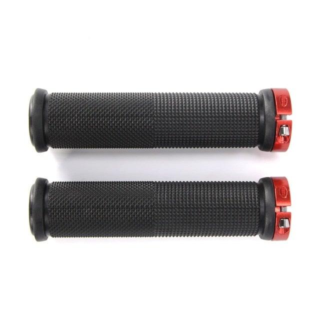 New Handlebar Cover Grips Rubber Soft Anti-Skid Cycling Bike Grips Mountain Road Bike Lock On Handle End Grips Handlebar Lockable Mountain Antiskid Shockproof Aluminum Alloy Locking Ring Comfy Soft TPR Rubber Handlebar Stevvex