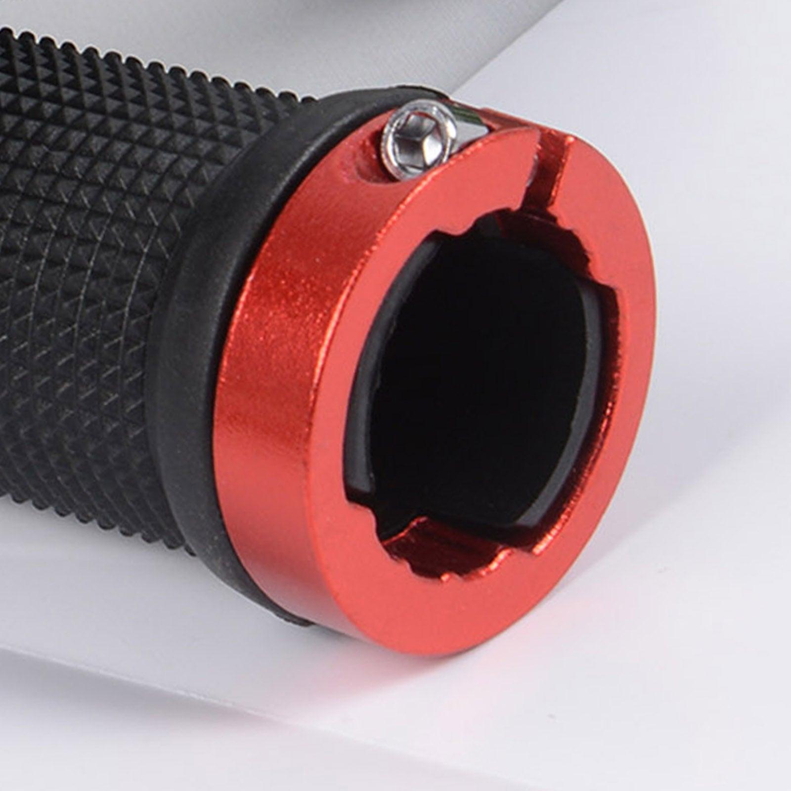 New Handlebar Cover Grips Rubber Soft Anti-Skid Cycling Bike Grips Mountain Road Bike Lock On Handle End Grips Handlebar Lockable Mountain Antiskid Shockproof Aluminum Alloy Locking Ring Comfy Soft TPR Rubber Handlebar Stevvex