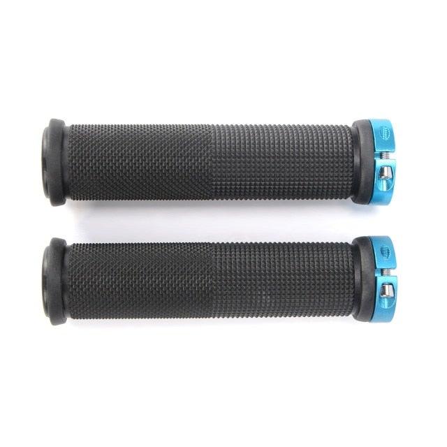 New Handlebar Cover Grips Rubber Soft Anti-Skid Cycling Bike Grips Mountain Road Bike Lock On Handle End Grips Handlebar Lockable Mountain Antiskid Shockproof Aluminum Alloy Locking Ring Comfy Soft TPR Rubber Handlebar Stevvex