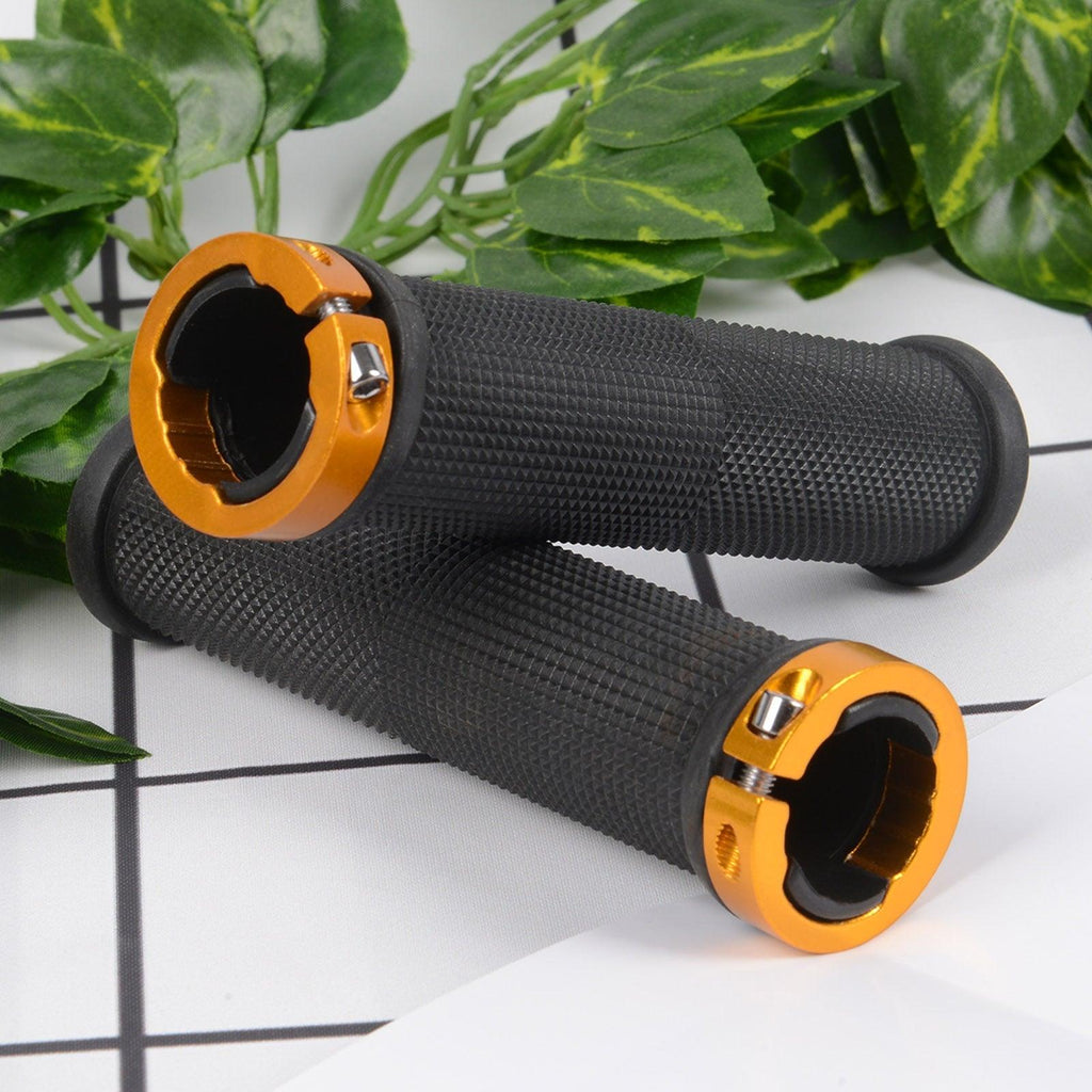 New Handlebar Cover Grips Rubber Soft Anti-Skid Cycling Bike Grips Mountain Road Bike Lock On Handle End Grips Handlebar Lockable Mountain Antiskid Shockproof Aluminum Alloy Locking Ring Comfy Soft TPR Rubber Handlebar Stevvex
