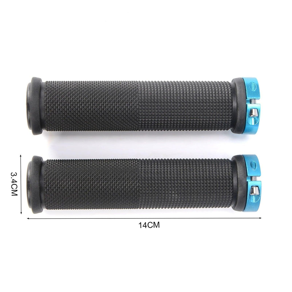New Handlebar Cover Grips Rubber Soft Anti-Skid Cycling Bike Grips Mountain Road Bike Lock On Handle End Grips Handlebar Lockable Mountain Antiskid Shockproof Aluminum Alloy Locking Ring Comfy Soft TPR Rubber Handlebar Stevvex