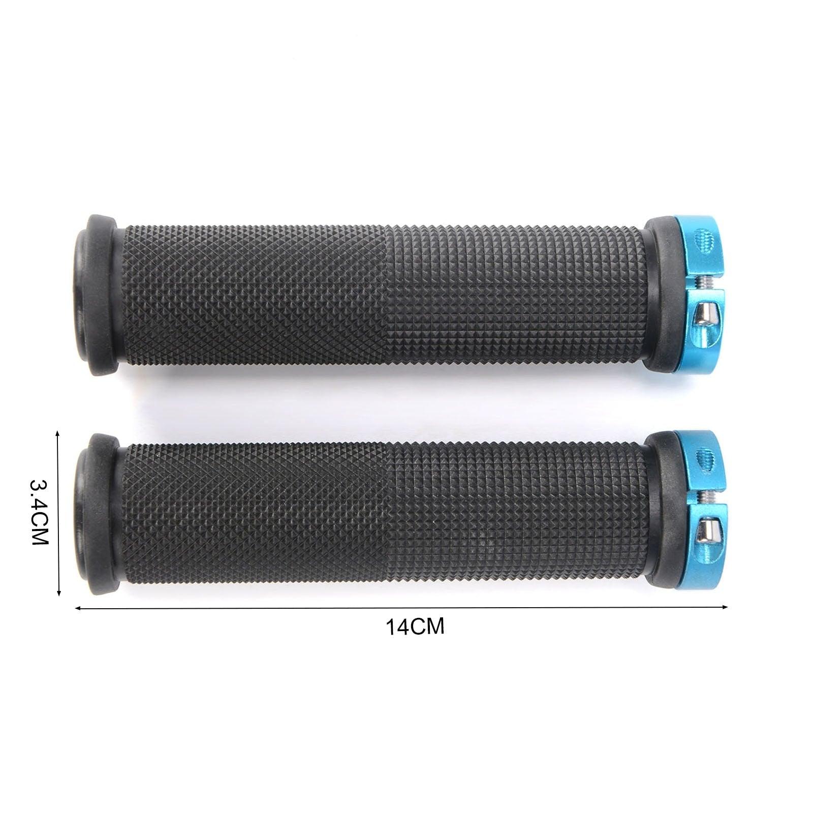 New Handlebar Cover Grips Rubber Soft Anti-Skid Cycling Bike Grips Mountain Road Bike Lock On Handle End Grips Handlebar Lockable Mountain Antiskid Shockproof Aluminum Alloy Locking Ring Comfy Soft TPR Rubber Handlebar Stevvex