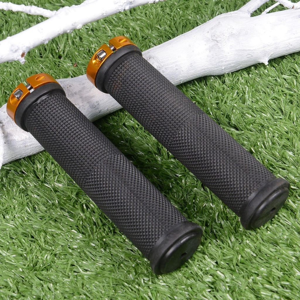 New Handlebar Cover Grips Rubber Soft Anti-Skid Cycling Bike Grips Mountain Road Bike Lock On Handle End Grips Handlebar Lockable Mountain Antiskid Shockproof Aluminum Alloy Locking Ring Comfy Soft TPR Rubber Handlebar Stevvex