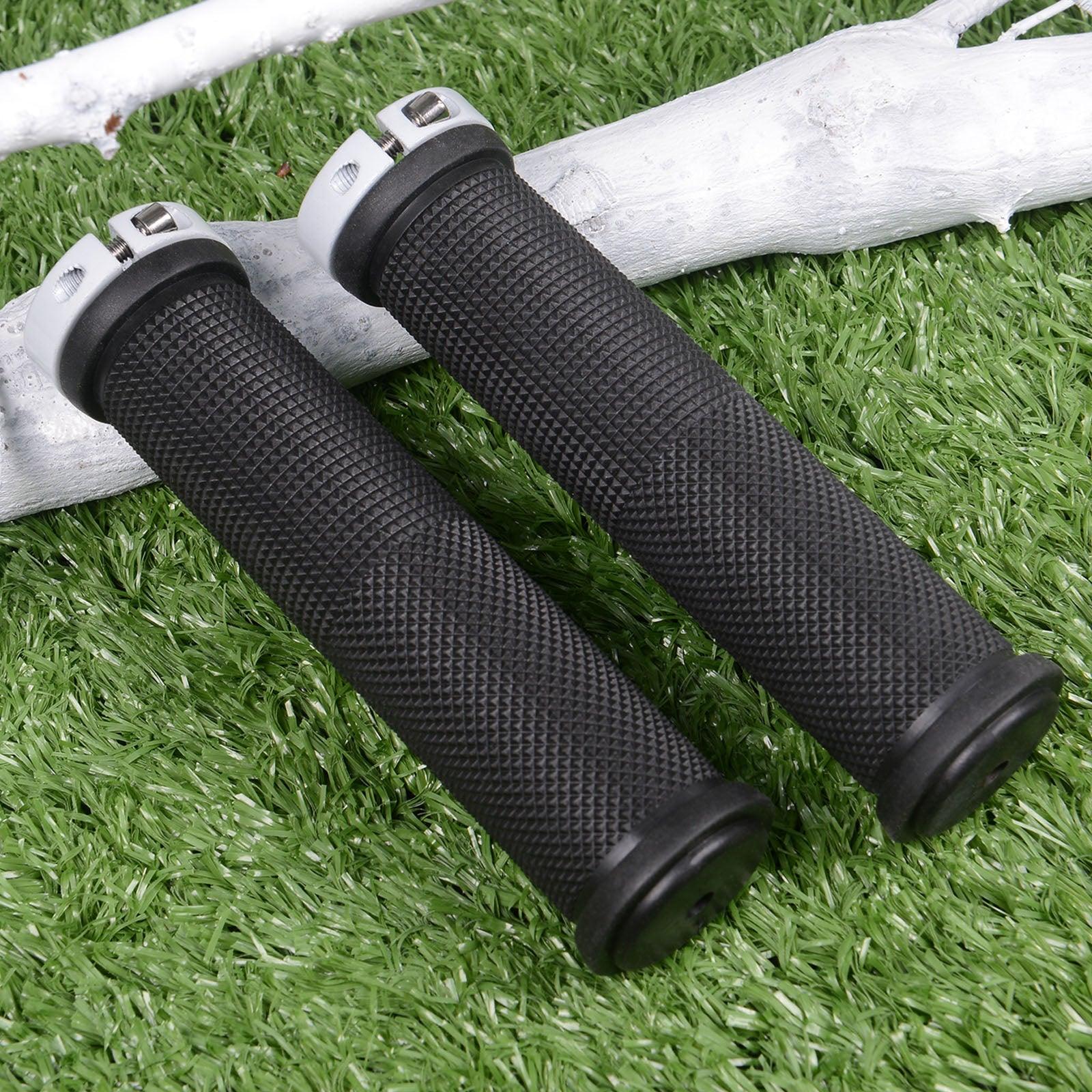 New Handlebar Cover Grips Rubber Soft Anti-Skid Cycling Bike Grips Mountain Road Bike Lock On Handle End Grips Handlebar Lockable Mountain Antiskid Shockproof Aluminum Alloy Locking Ring Comfy Soft TPR Rubber Handlebar Stevvex