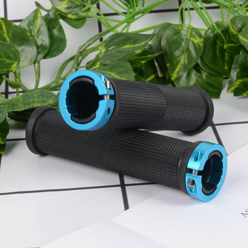 New Handlebar Cover Grips Rubber Soft Anti-Skid Cycling Bike Grips Mountain Road Bike Lock On Handle End Grips Handlebar Lockable Mountain Antiskid Shockproof Aluminum Alloy Locking Ring Comfy Soft TPR Rubber Handlebar Stevvex