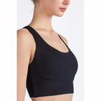 New High Quality Fabric Nylon Breathable Women Yoga Tops Bra Solid Color And Sports Wear Outdoor Exercise Clothes For Ladies Stevvex