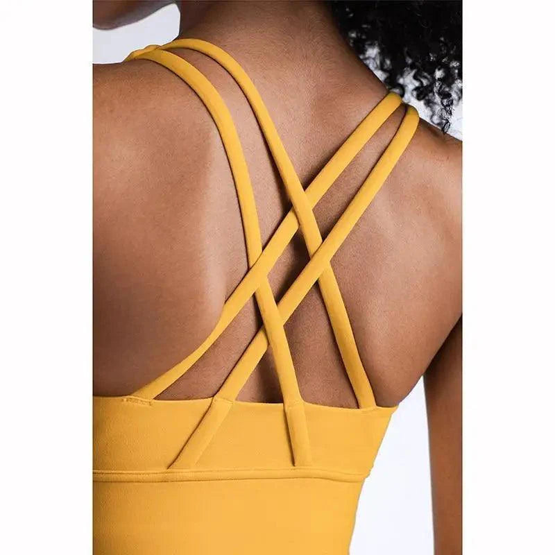 New High Quality Fabric Nylon Breathable Women Yoga Tops Bra Solid Color And Sports Wear Outdoor Exercise Clothes For Ladies Stevvex