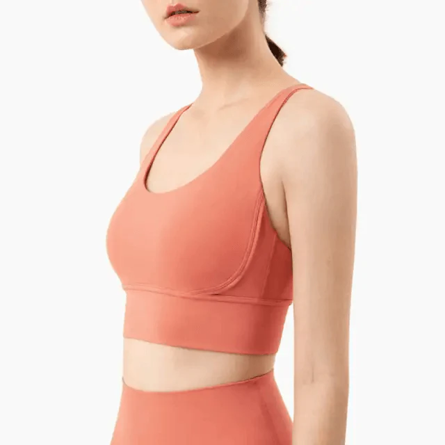New High Quality Fabric Nylon Breathable Women Yoga Tops Bra Solid Color And Sports Wear Outdoor Exercise Clothes For Ladies Stevvex