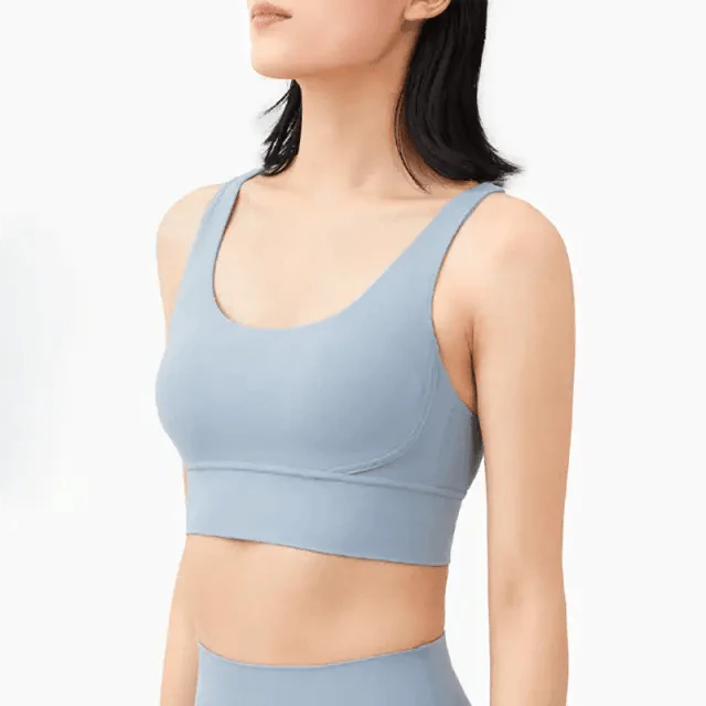 New High Quality Fabric Nylon Breathable Women Yoga Tops Bra Solid Color And Sports Wear Outdoor Exercise Clothes For Ladies Stevvex