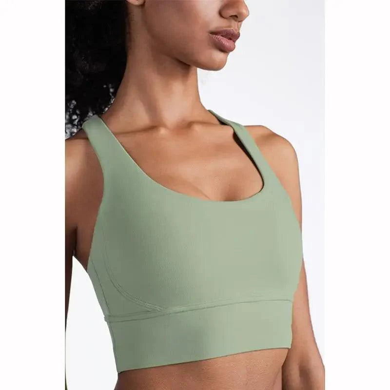 New High Quality Fabric Nylon Breathable Women Yoga Tops Bra Solid Color And Sports Wear Outdoor Exercise Clothes For Ladies Stevvex
