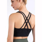 New High Quality Fabric Nylon Breathable Women Yoga Tops Bra Solid Color And Sports Wear Outdoor Exercise Clothes For Ladies Stevvex
