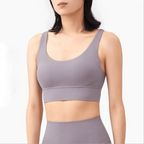 New High Quality Fabric Nylon Breathable Women Yoga Tops Bra Solid Color And Sports Wear Outdoor Exercise Clothes For Ladies Stevvex