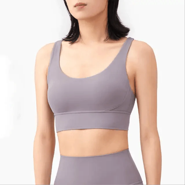 New High Quality Fabric Nylon Breathable Women Yoga Tops Bra Solid Color And Sports Wear Outdoor Exercise Clothes For Ladies Stevvex