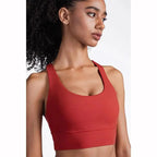 New High Quality Fabric Nylon Breathable Women Yoga Tops Bra Solid Color And Sports Wear Outdoor Exercise Clothes For Ladies Stevvex