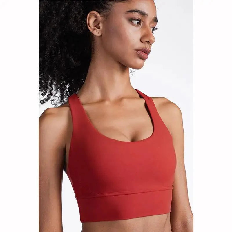 New High Quality Fabric Nylon Breathable Women Yoga Tops Bra Solid Color And Sports Wear Outdoor Exercise Clothes For Ladies Stevvex