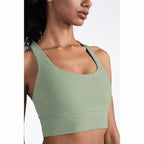 New High Quality Fabric Nylon Breathable Women Yoga Tops Bra Solid Color And Sports Wear Outdoor Exercise Clothes For Ladies Stevvex
