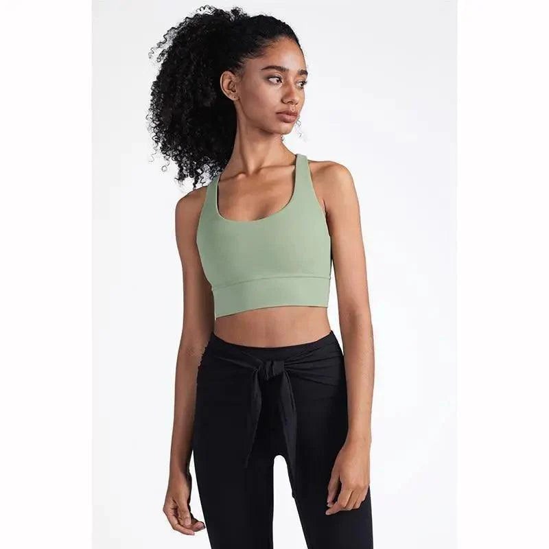 New High Quality Fabric Nylon Breathable Women Yoga Tops Bra Solid Color And Sports Wear Outdoor Exercise Clothes For Ladies Stevvex