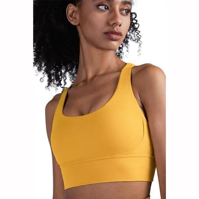 New High Quality Fabric Nylon Breathable Women Yoga Tops Bra Solid Color And Sports Wear Outdoor Exercise Clothes For Ladies Stevvex
