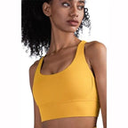 New High Quality Fabric Nylon Breathable Women Yoga Tops Bra Solid Color And Sports Wear Outdoor Exercise Clothes For Ladies Stevvex