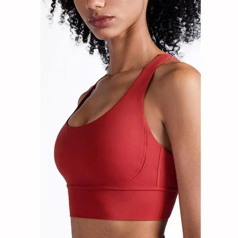 New High Quality Fabric Nylon Breathable Women Yoga Tops Bra Solid Color And Sports Wear Outdoor Exercise Clothes For Ladies Stevvex