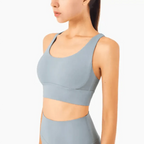 New High Quality Fabric Nylon Breathable Women Yoga Tops Bra Solid Color And Sports Wear Outdoor Exercise Clothes For Ladies Stevvex