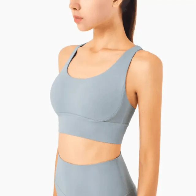 New High Quality Fabric Nylon Breathable Women Yoga Tops Bra Solid Color And Sports Wear Outdoor Exercise Clothes For Ladies Stevvex