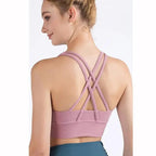 New High Quality Fabric Nylon Breathable Women Yoga Tops Bra Solid Color And Sports Wear Outdoor Exercise Clothes For Ladies Stevvex