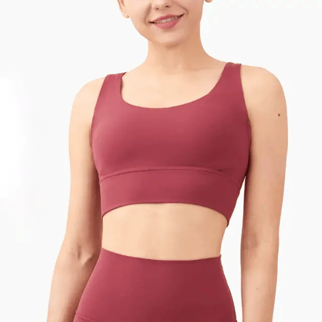 New High Quality Fabric Nylon Breathable Women Yoga Tops Bra Solid Color And Sports Wear Outdoor Exercise Clothes For Ladies Stevvex