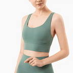 New High Quality Fabric Nylon Breathable Women Yoga Tops Bra Solid Color And Sports Wear Outdoor Exercise Clothes For Ladies Stevvex