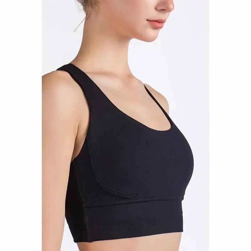 New High Quality Fabric Nylon Breathable Women Yoga Tops Bra Solid Color And Sports Wear Outdoor Exercise Clothes For Ladies Stevvex