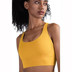 New High Quality Fabric Nylon Breathable Women Yoga Tops Bra Solid Color And Sports Wear Outdoor Exercise Clothes For Ladies Stevvex