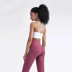 New High Quality Fabric Nylon Breathable Women Yoga Tops Bra Solid Color And Sports Wear Outdoor Exercise Clothes For Ladies Stevvex
