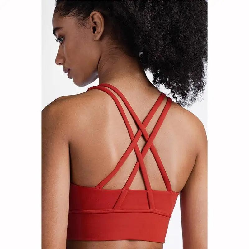 New High Quality Fabric Nylon Breathable Women Yoga Tops Bra Solid Color And Sports Wear Outdoor Exercise Clothes For Ladies Stevvex