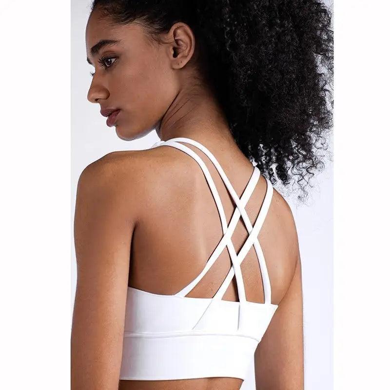 New High Quality Fabric Nylon Breathable Women Yoga Tops Bra Solid Color And Sports Wear Outdoor Exercise Clothes For Ladies Stevvex