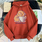 New Hoody Cat Cartoon Print Woman Sweatshirt With Hooded Loose Women's Hoodie Fashion Female Clothes Fleece Hoodies Women Cute Fashion Sweatshirts Sweatshirts Hoodie For Teen Girls Hoodies Stevvex