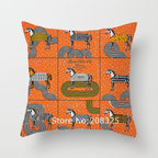 New Horse Cushion Cover Short Plus Luxury Horse Cotton Linen Decorative Pillowcase Cushion Decorative Pillows  Covers for Home Sofa Couch Car Bedrooms 45x45cm
