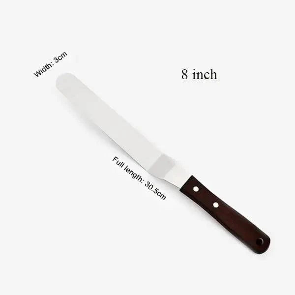 New Incredible 4/6/8/10 Inch Stainless Steel Cake Spatula Butter Cream Icing Frosting Knife Smoother Kitchen Pastry Cake Decoration Tools Stevvex