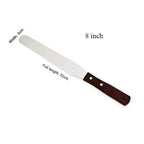New Incredible 4/6/8/10 Inch Stainless Steel Cake Spatula Butter Cream Icing Frosting Knife Smoother Kitchen Pastry Cake Decoration Tools Stevvex