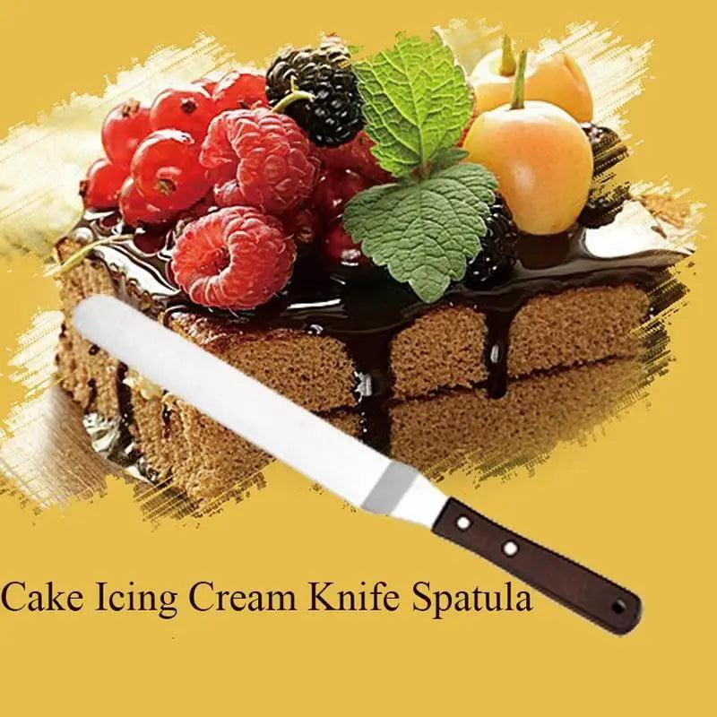 New Incredible 4/6/8/10 Inch Stainless Steel Cake Spatula Butter Cream Icing Frosting Knife Smoother Kitchen Pastry Cake Decoration Tools Stevvex
