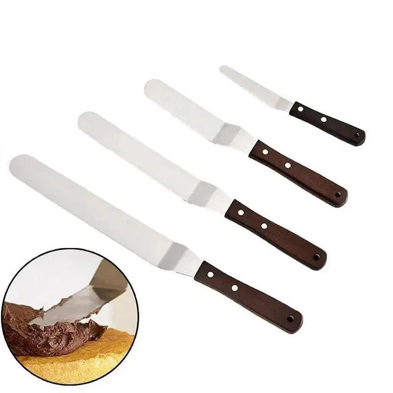 New Incredible 4/6/8/10 Inch Stainless Steel Cake Spatula Butter Cream Icing Frosting Knife Smoother Kitchen Pastry Cake Decoration Tools Stevvex