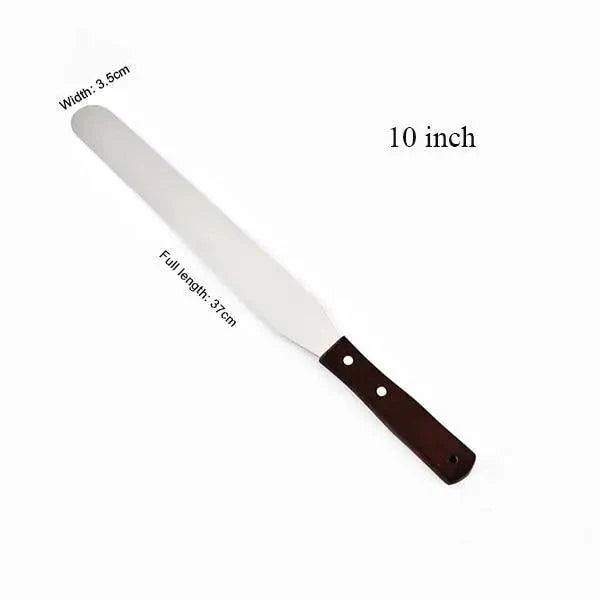 New Incredible 4/6/8/10 Inch Stainless Steel Cake Spatula Butter Cream Icing Frosting Knife Smoother Kitchen Pastry Cake Decoration Tools Stevvex