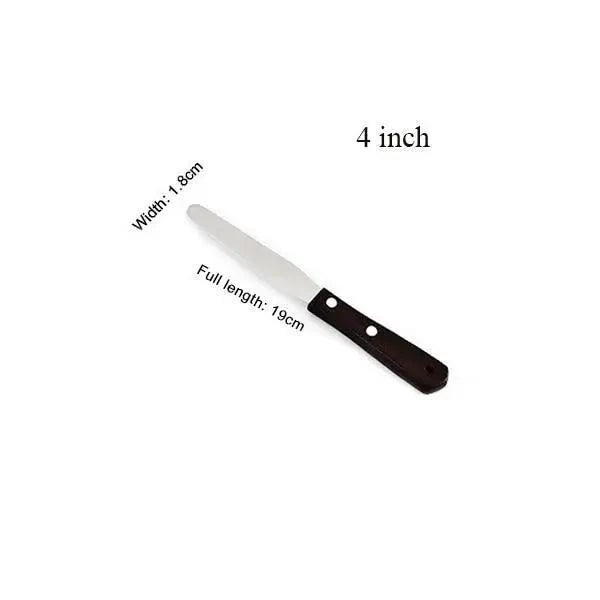 New Incredible 4/6/8/10 Inch Stainless Steel Cake Spatula Butter Cream Icing Frosting Knife Smoother Kitchen Pastry Cake Decoration Tools Stevvex