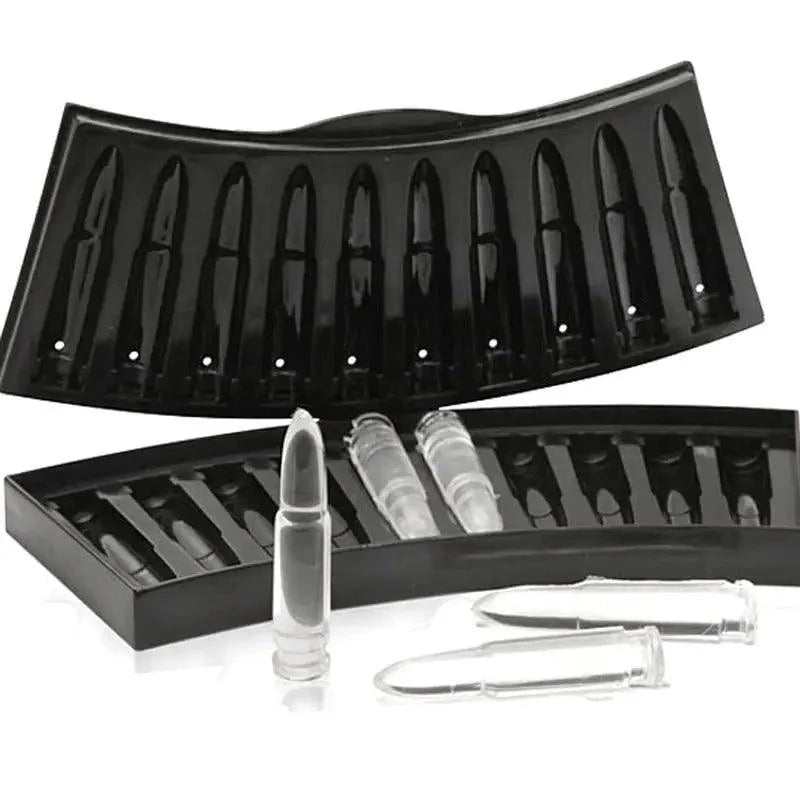 New Incredible Gun Bullet Skull Ice Cube Maker Bullet Ice Cube Tray Chocolate Mold Home Bar Accessories Whiskey Wine Ice Cream Tool Stevvex